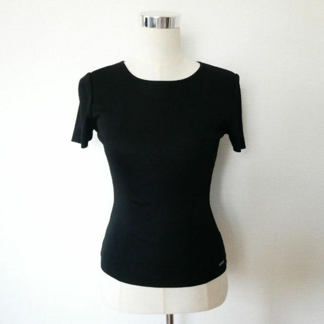 極美品 フォクシー クルーネック 半袖 ニット カットソー Tシャツ