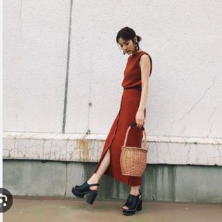 マウジー(moussy)のMOUSSY ノースリーブニット(タンクトップ)