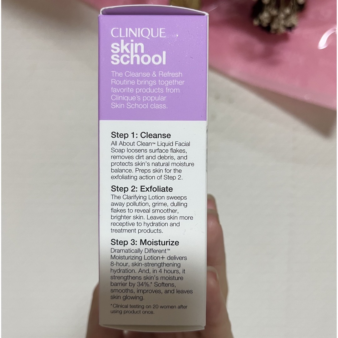 CLINIQUE(クリニーク)の【2点限定/お値下げ可】CLINIQUE3ステップスキン タイプ2 ミニキット コスメ/美容のスキンケア/基礎化粧品(化粧水/ローション)の商品写真