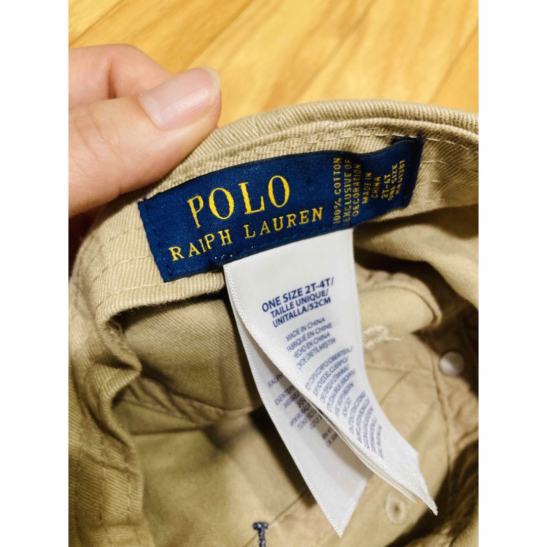 POLO RALPH LAUREN(ポロラルフローレン)のPOLO RALPH LAUREN キッズキャップ ベージュ キッズ/ベビー/マタニティのこども用ファッション小物(帽子)の商品写真