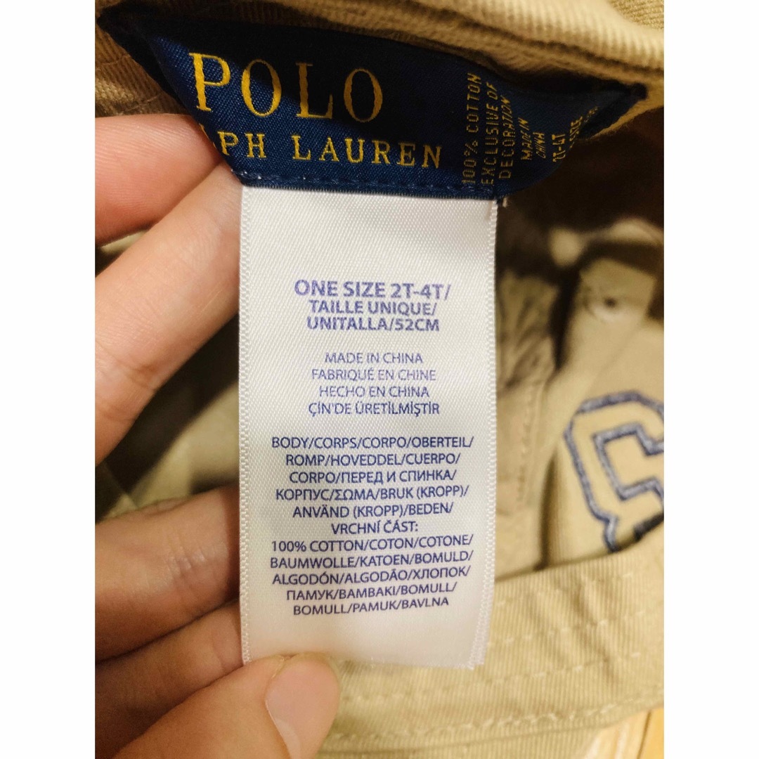 POLO RALPH LAUREN(ポロラルフローレン)のPOLO RALPH LAUREN キッズキャップ ベージュ キッズ/ベビー/マタニティのこども用ファッション小物(帽子)の商品写真