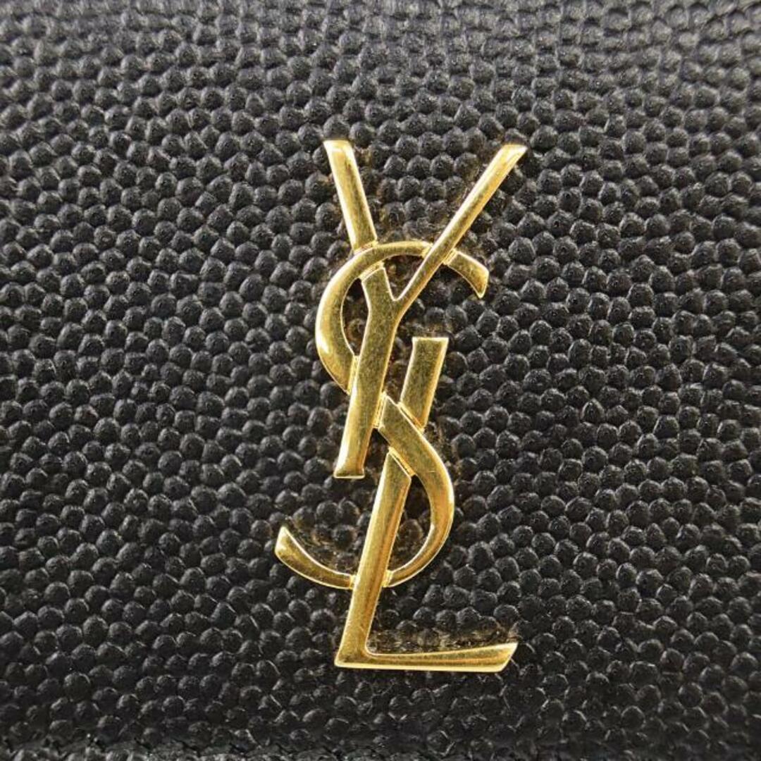 サンローラン 4連キーケース 698236 中古 ブラック ゴールド金具 レザー SAINT LAURENT 【中古】 | ゴールド金具 レディース  ファッション YSL ロゴ 黒 鍵 カギ ブランド小物 美品 プレゼント SAランク