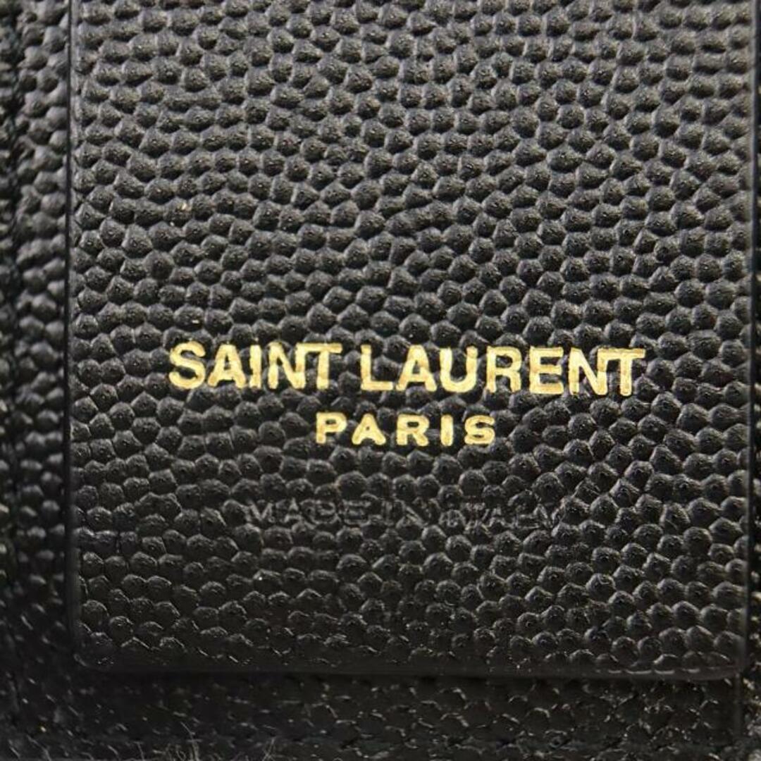 サンローラン 4連キーケース 698236 中古 ブラック ゴールド金具 レザー SAINT LAURENT 【中古】 | ゴールド金具 レディース  ファッション YSL ロゴ 黒 鍵 カギ ブランド小物 美品 プレゼント SAランク