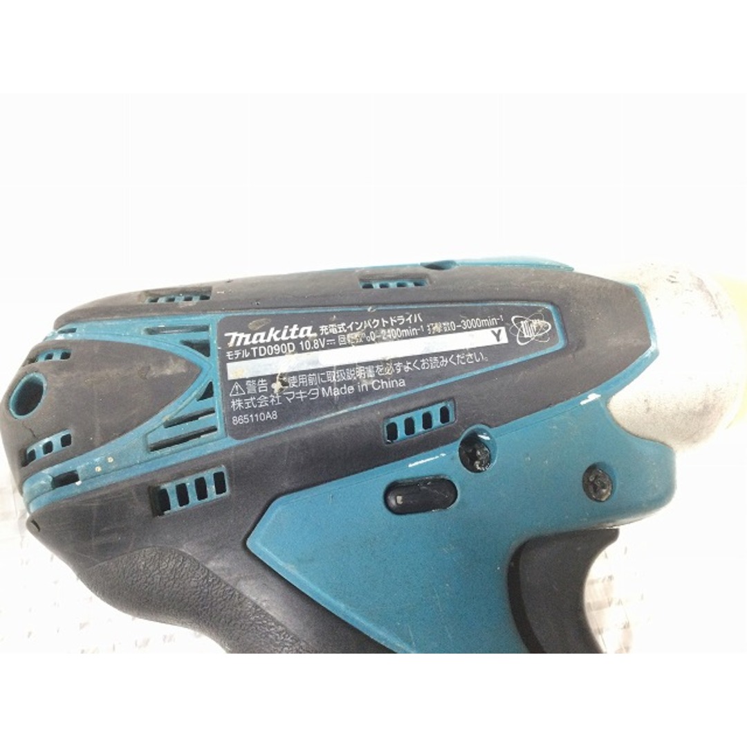 ☆中古品☆makita マキタ 10.8V 充電式インパクトドライバー TD090D バッテリー1個(1.3Ah) 充電器付 コードレス 77409