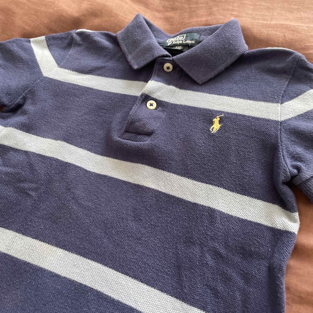 POLO RALPH LAUREN(ポロラルフローレン)のラルフローレン RALPH LAUREN ボーダー ワンポイント ポロシャツ キッズ/ベビー/マタニティのキッズ服男の子用(90cm~)(Tシャツ/カットソー)の商品写真