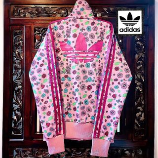 アディダス(adidas)のアディダス オリジナルス ロデオクラウンズ 紫 花柄 ジャージ ブルゾン (ブルゾン)