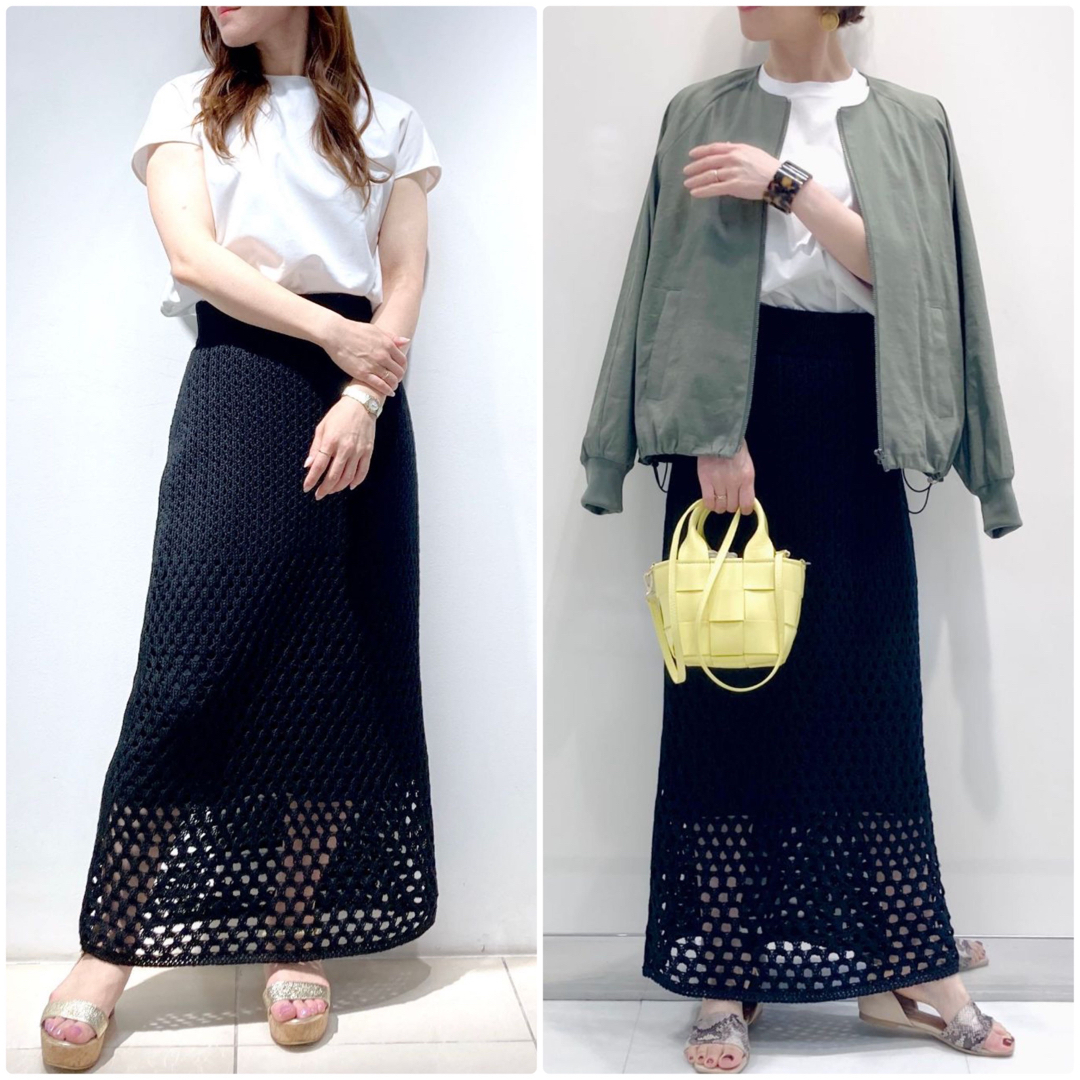 Theory luxe - theory luxe 22SS クロシェ編みマーメイドスカート 黒