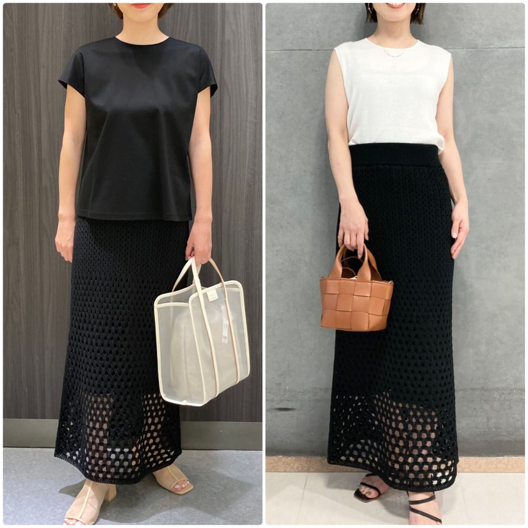 Theory luxe - theory luxe 22SS クロシェ編みマーメイドスカート 黒
