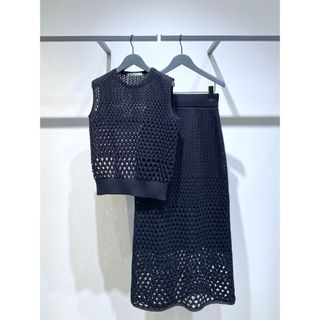 Theory luxe - theory luxe 22SS クロシェ編みマーメイドスカート 黒