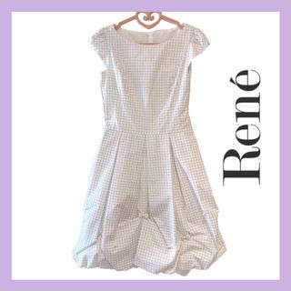 超美品】Rene ルネ バルーンワンピース ワンピース チェック | www
