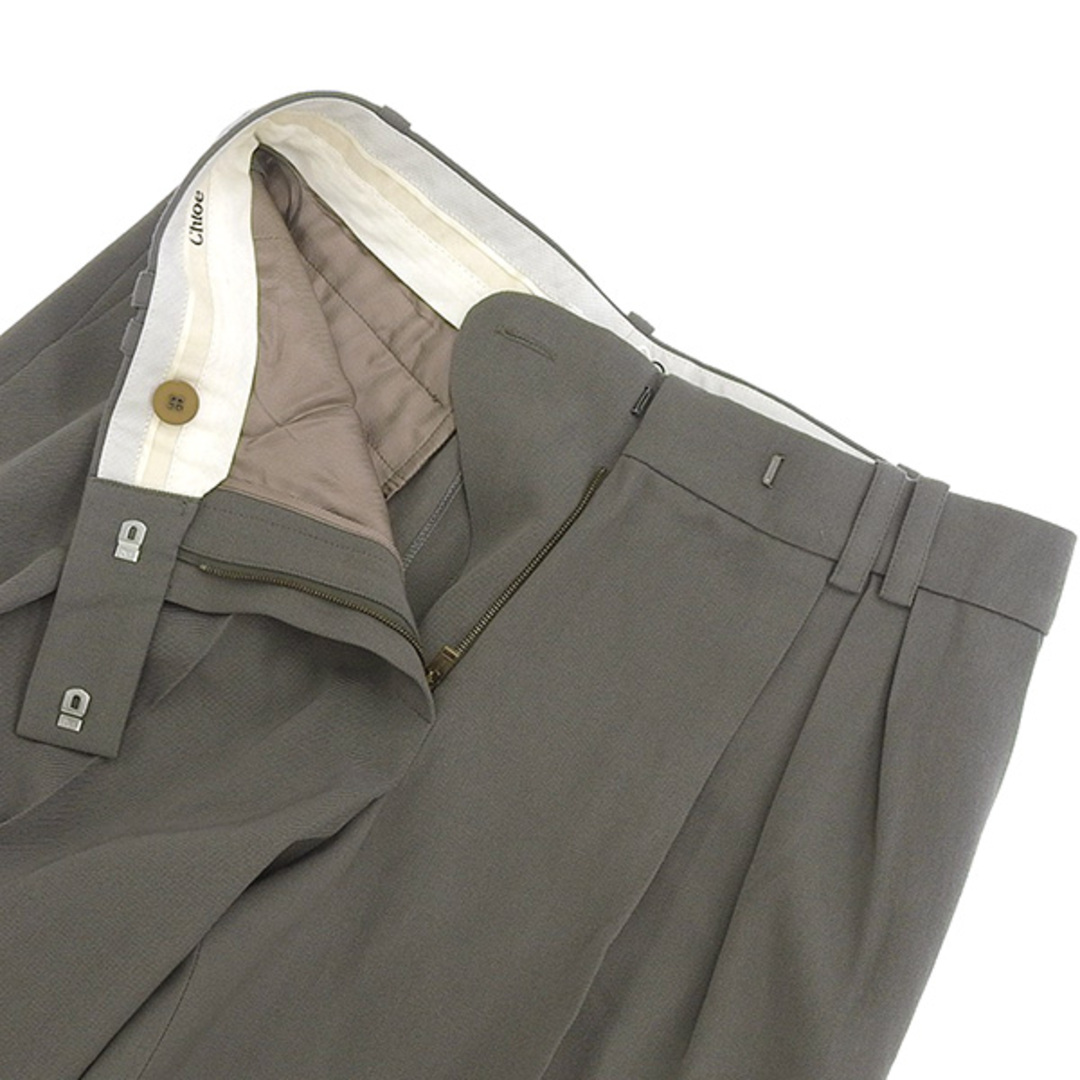 未使用 クロエ Chloe パンタロン PANTALON スラックス パンツ グレー系