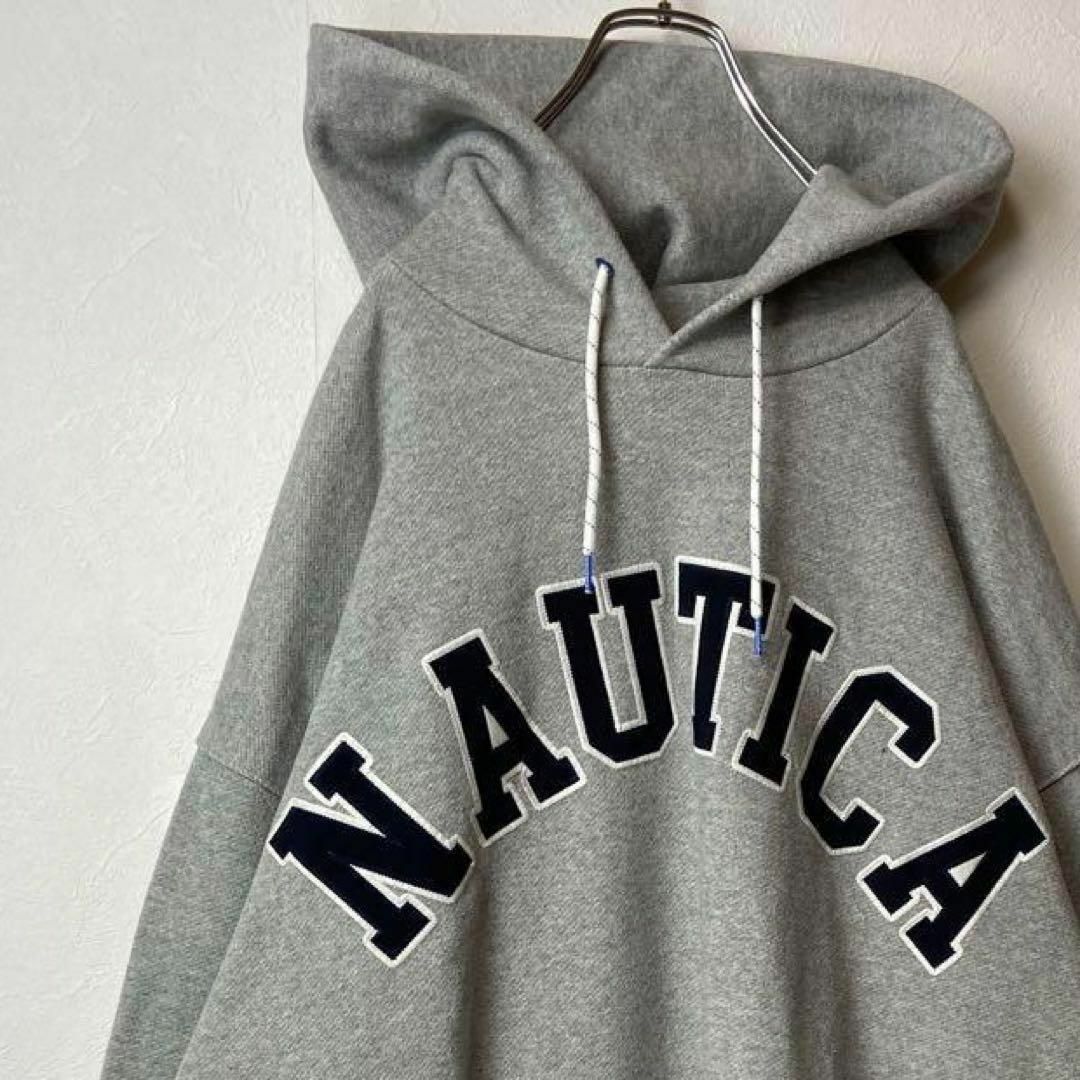 NAUTICA - 【人気アーチロゴ、超オーバーサイズ】NAUTICAパーカー古着