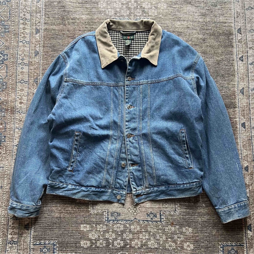 J.Crew - 90s OLD J .CREW 襟スウェード デニムジャケット ウール