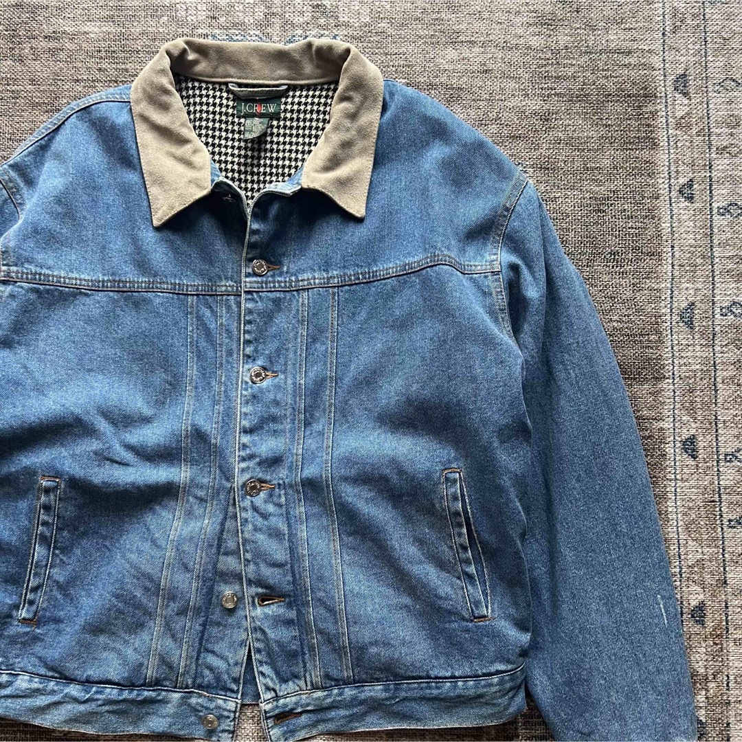 J.Crew - 90s OLD J .CREW 襟スウェード デニムジャケット ウール