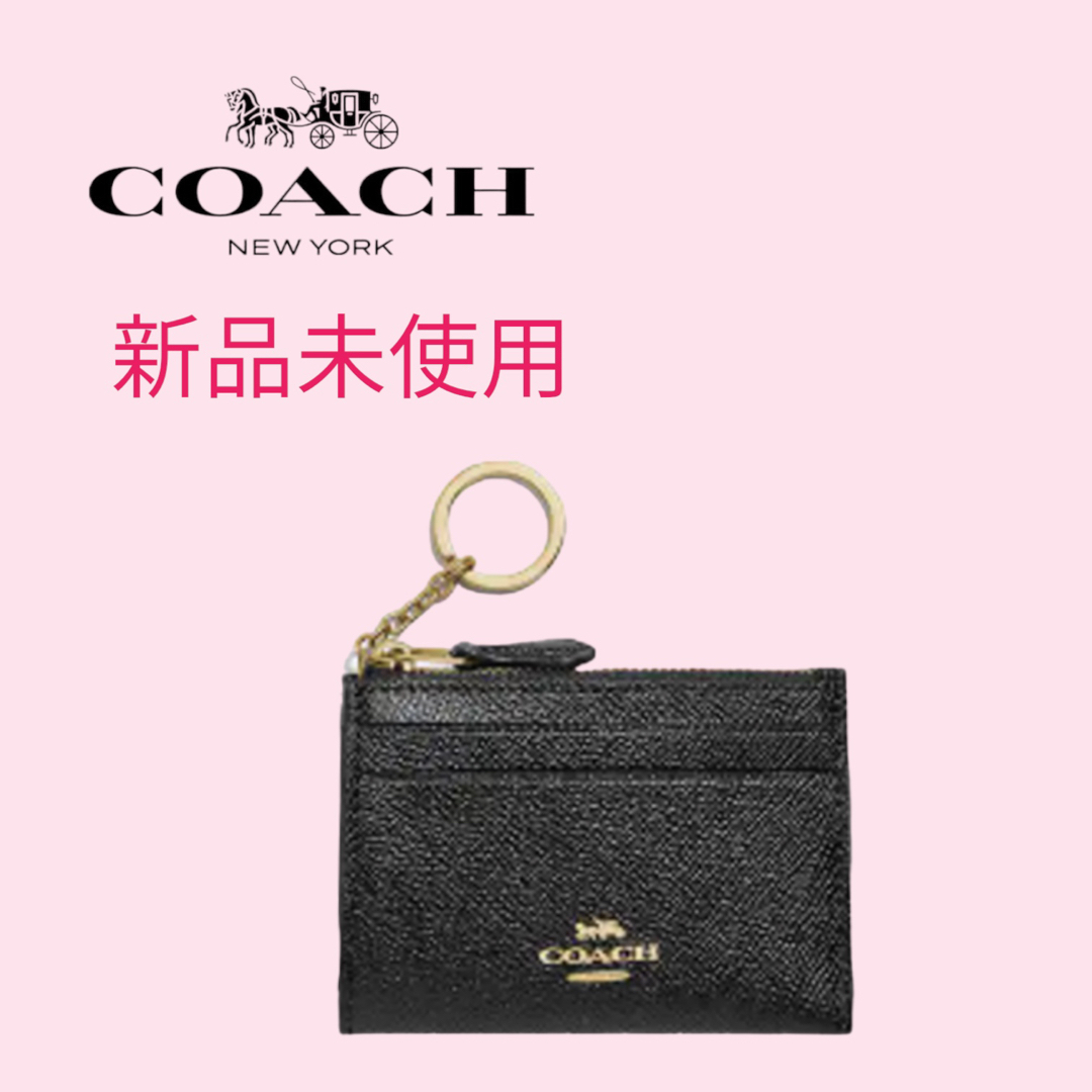 コーチCOACH小物パスケースF88250IMBLKキーリング レディース