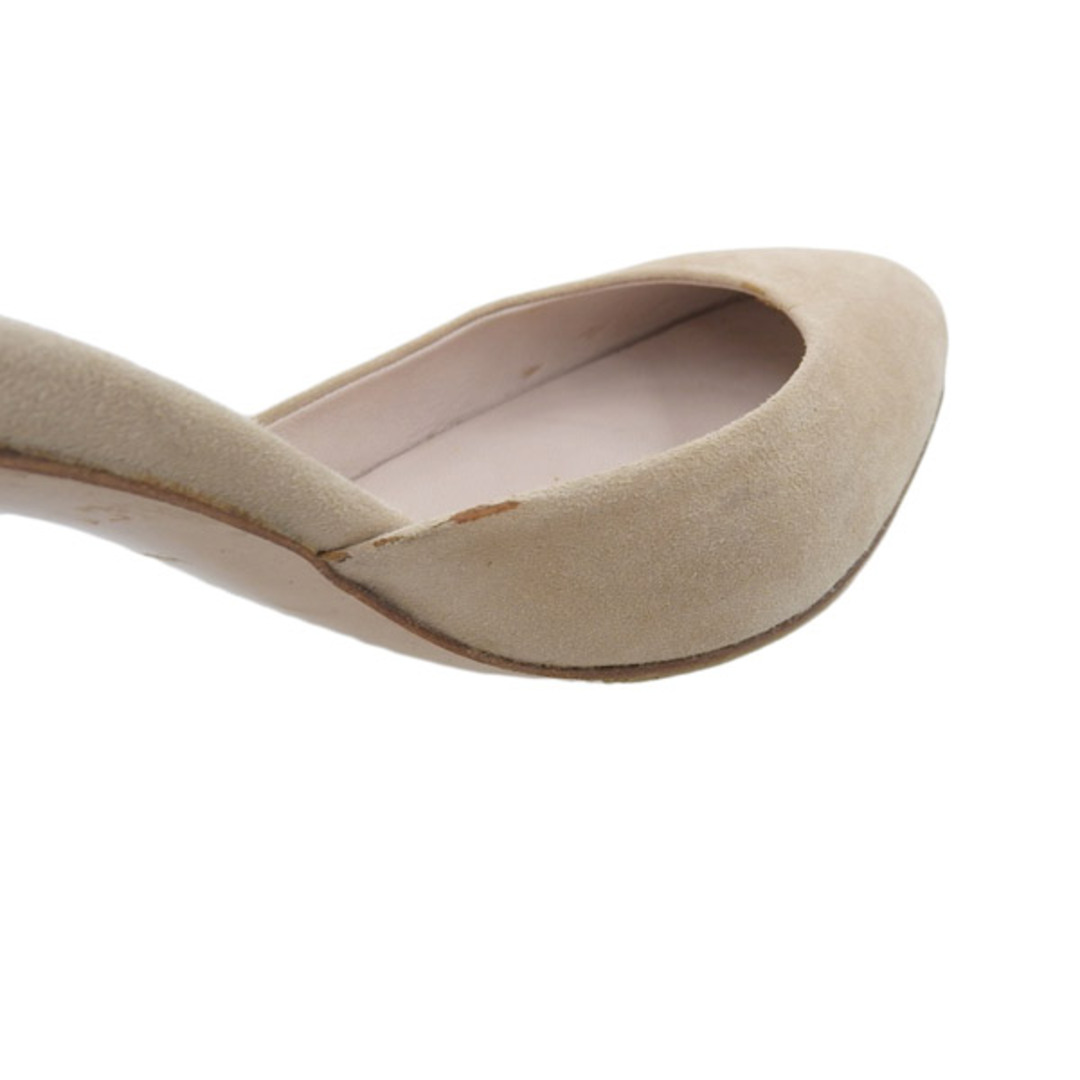 miumiu(ミュウミュウ)のミュウミュウ MIU MIU スエード アンクルストラップ ヒール パンプス ベージュ size36 Y02246 レディースの靴/シューズ(ハイヒール/パンプス)の商品写真