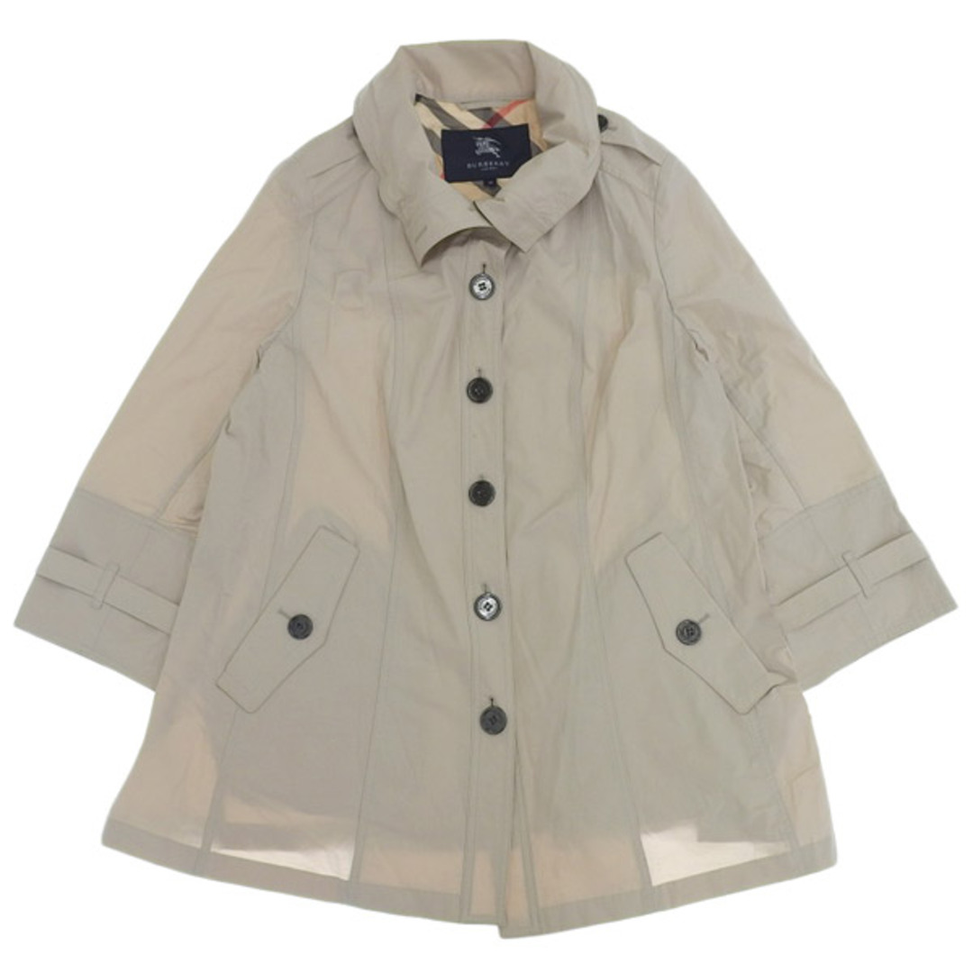 BURBERRY(バーバリー)のバーバリー Burberry コットン混 スタンドカラー コート アウター レディース ライトベージュ size48 三陽商会タグ Y02259 レディースのジャケット/アウター(その他)の商品写真