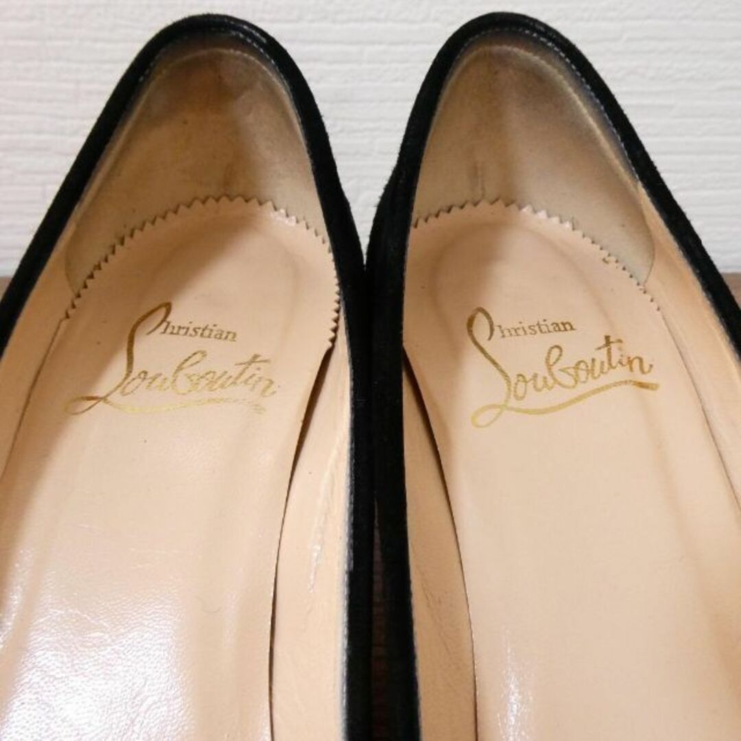 Christian Louboutin - 良品 クリスチャンルブタン スエード リボン