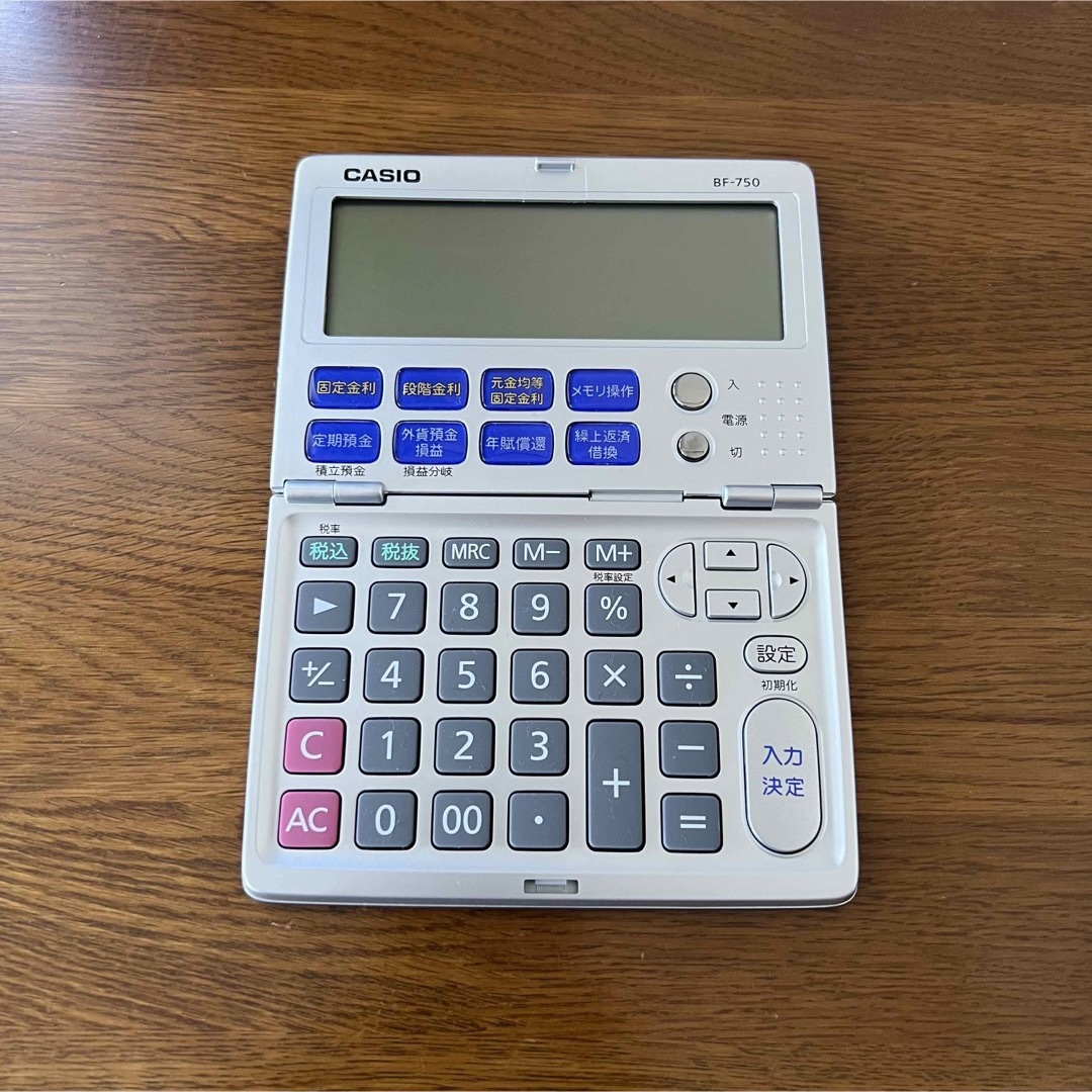 CASIO 【カシオ】金融計算電卓 BF-750 折り畳みタイプ