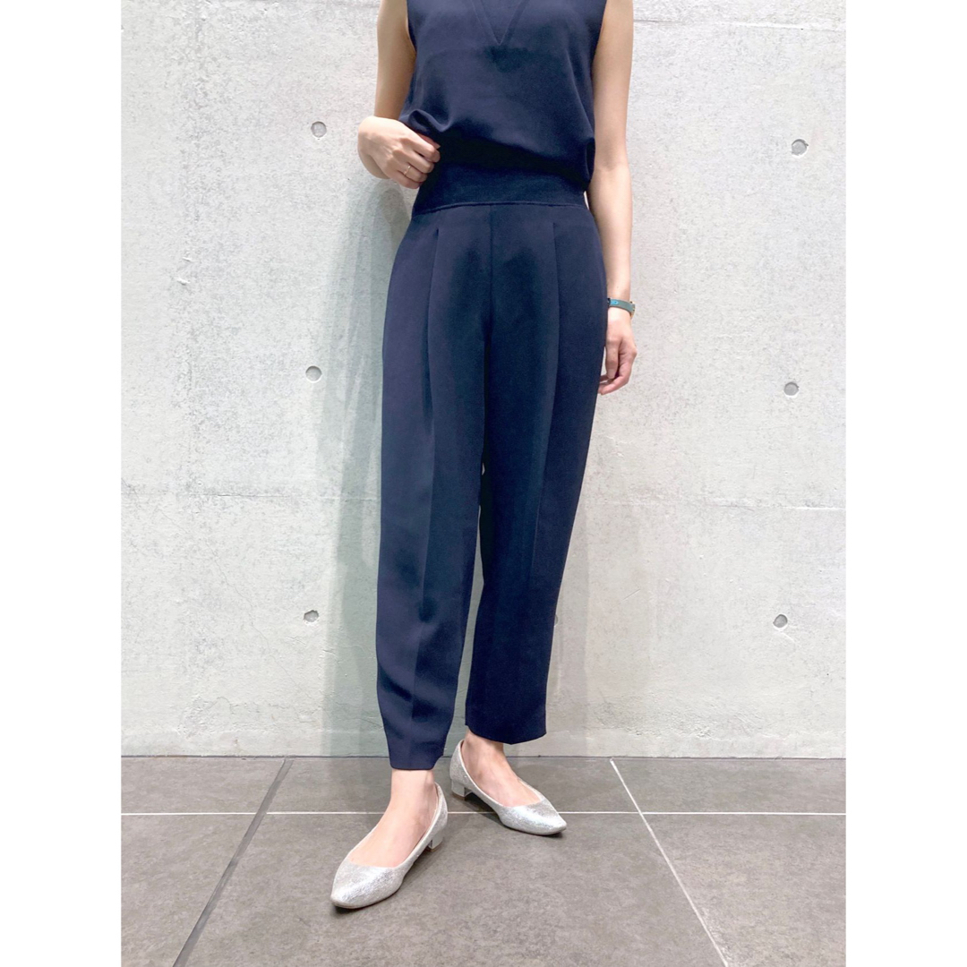 theory 21AW Crepe 重ね着風トップス キャロットパンツ セット