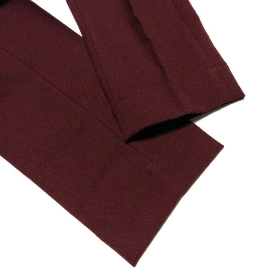 YANUK(ヤヌーク)のヤヌーク ✿ ストレッチ センタープレス パンツ XS ボルドー 赤紫 秋冬 レディースのパンツ(カジュアルパンツ)の商品写真