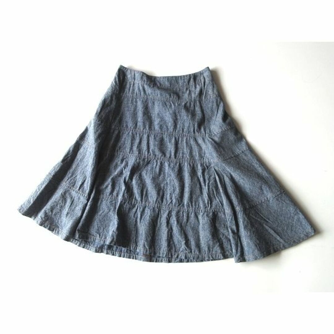 tricot COMME des GARCONS(トリココムデギャルソン)のトリココムデギャルソン 2015AW デニムライク コットンフランネルスカート レディースのスカート(その他)の商品写真