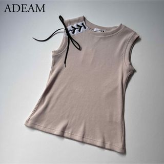 フォクシー(FOXEY)の【極美品】FOXEY ADEAM アディアム ノースリーブニット　リブニット(ニット/セーター)