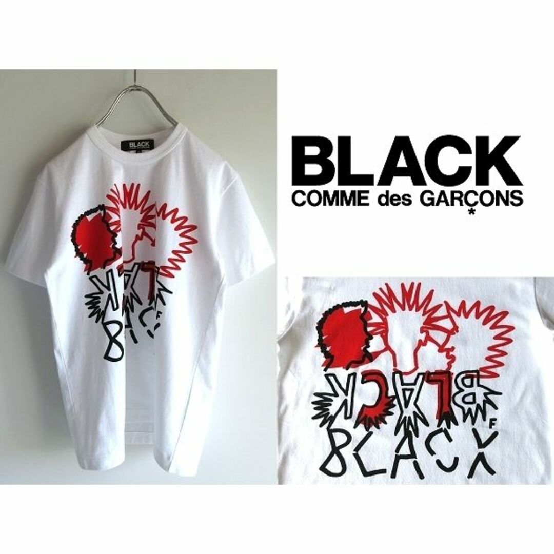 BLACK COMME des GARCONS(ブラックコムデギャルソン)の未使用 ブラックコムデギャルソン フィリップパゴウスキーTシャツ S白 男女着可 レディースのトップス(Tシャツ(半袖/袖なし))の商品写真