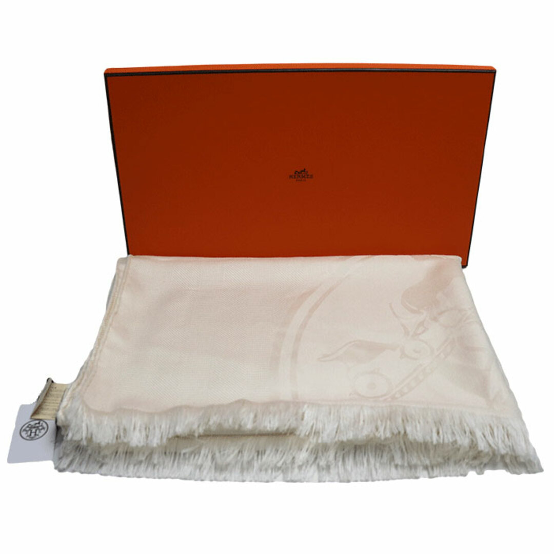 HERMES エルメス ニュー・リブリス ストール ホワイト 262494S