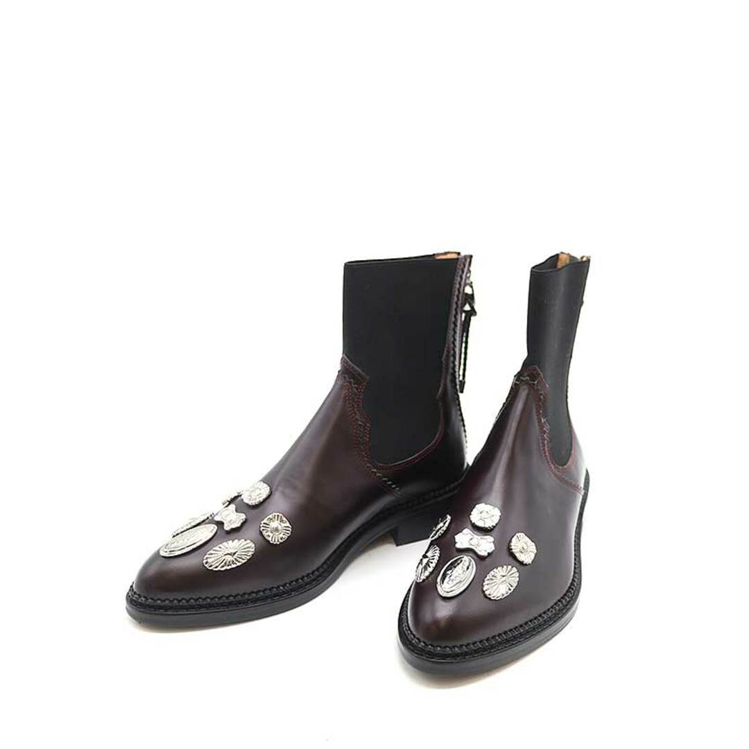 トーガ プルラ 23AW エンベリッシュレザーアンクルブーツ - ブーツ