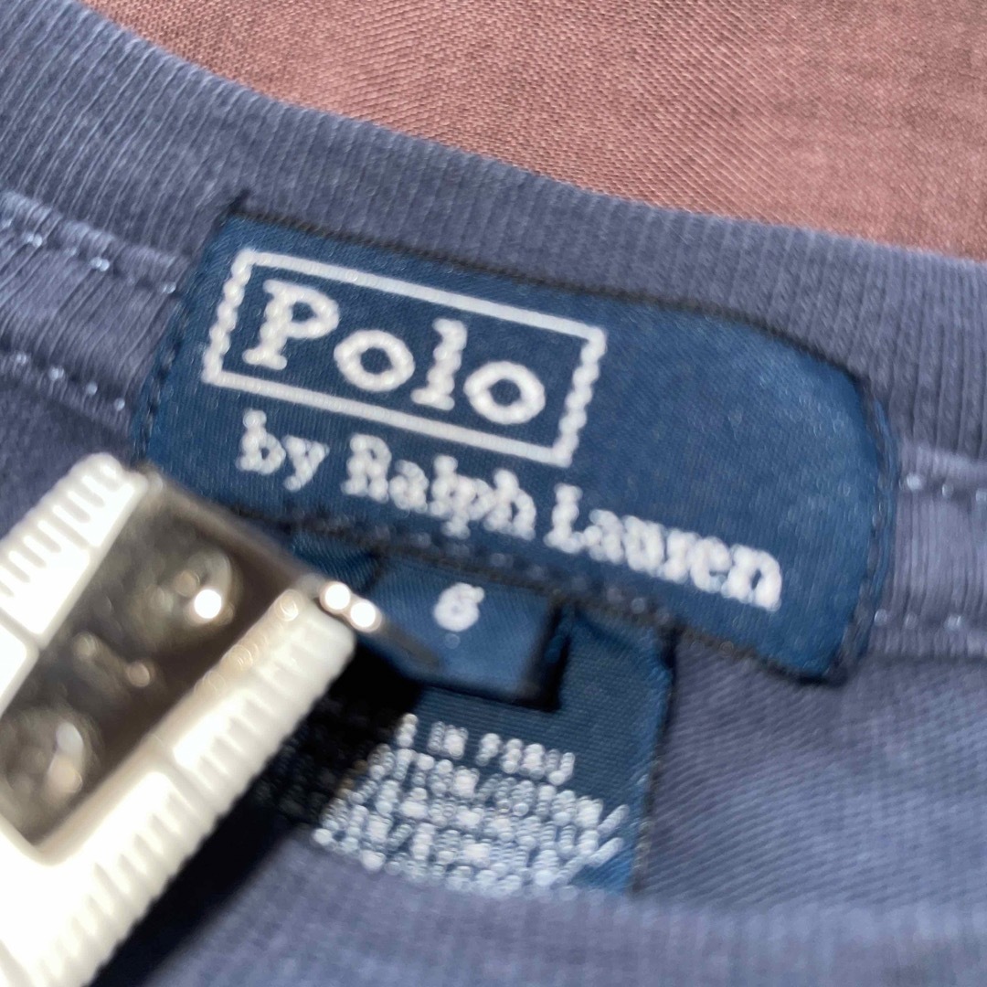 POLO RALPH LAUREN(ポロラルフローレン)のポロラルフローレン POLO RALPH LAUREN 星条旗 ロンTシャツ 紺 キッズ/ベビー/マタニティのキッズ服男の子用(90cm~)(Tシャツ/カットソー)の商品写真