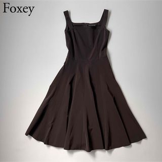 フォクシーニューヨーク(FOXEY NEW YORK)の【美品】 FOXEY NEWYORK フォクシー　ドレス　フレアワンピース(ひざ丈ワンピース)