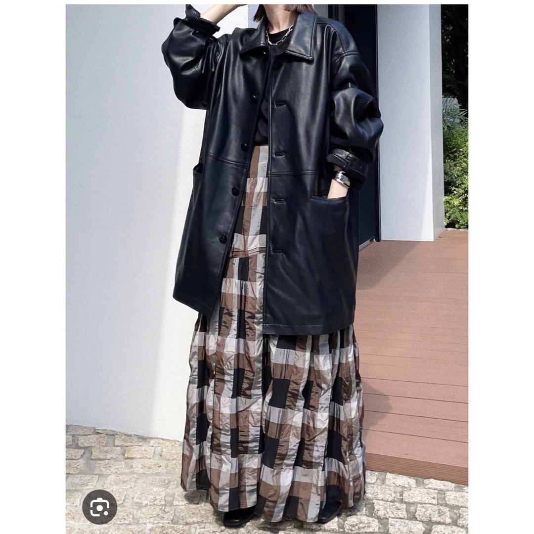 TODAYFUL(トゥデイフル)のTODAYFUL Chambray Check Skirt 36 レディースのスカート(ロングスカート)の商品写真