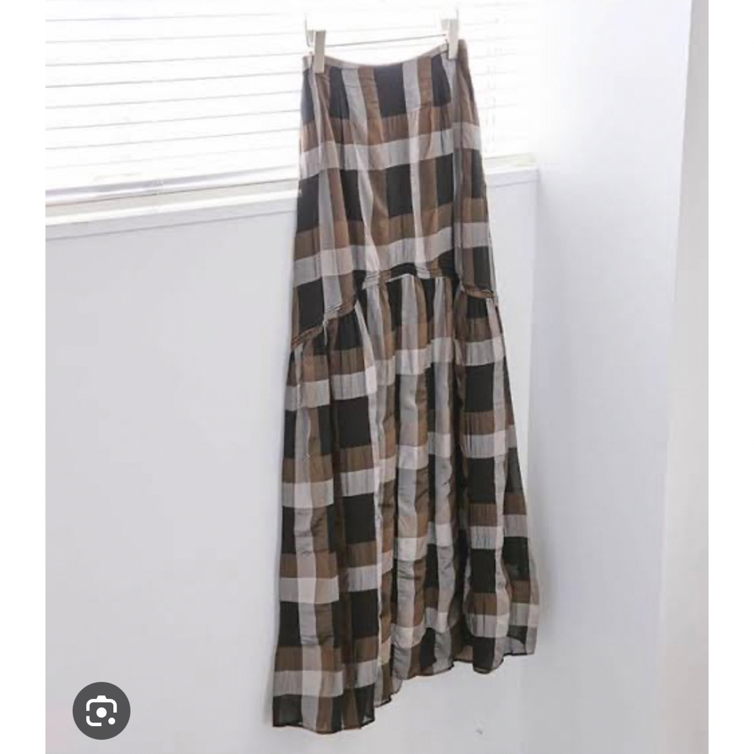 TODAYFUL(トゥデイフル)のTODAYFUL Chambray Check Skirt 36 レディースのスカート(ロングスカート)の商品写真