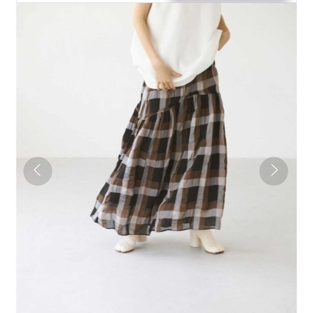 TODAYFUL(トゥデイフル)のTODAYFUL Chambray Check Skirt 36 レディースのスカート(ロングスカート)の商品写真