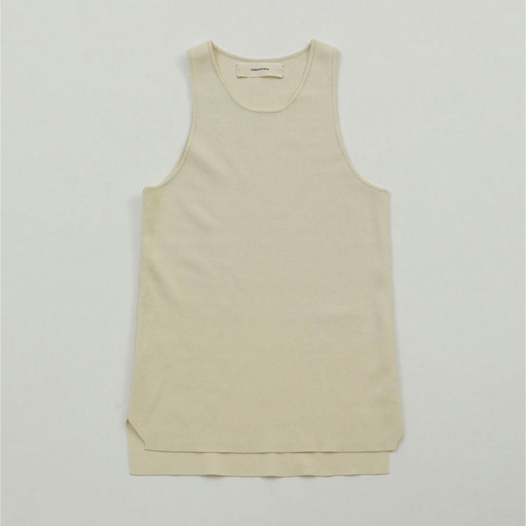 TODAYFUL(トゥデイフル)のSmooth Knit Tanktop エクリュ  レディースのトップス(タンクトップ)の商品写真