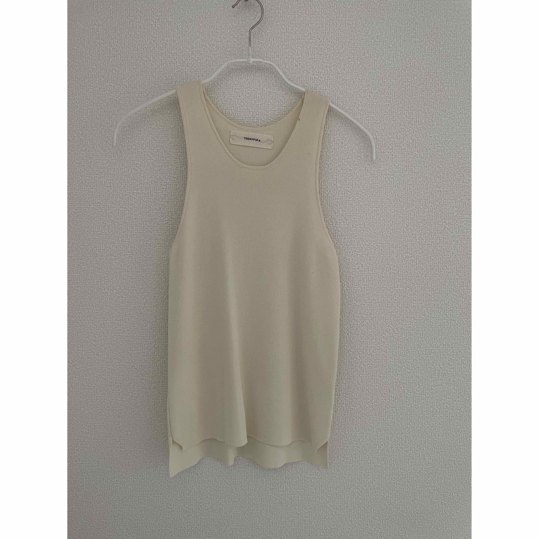 TODAYFUL(トゥデイフル)のSmooth Knit Tanktop エクリュ  レディースのトップス(タンクトップ)の商品写真