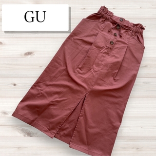 ジーユー(GU)のGU ジーユー　レディーススカート　ピンク　サイズM(ロングスカート)