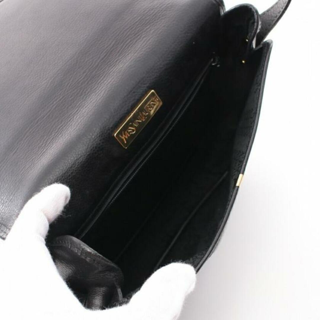 Yves Saint Laurent(イヴサンローラン)の ショルダーバッグ レザー ブラック ロゴ レディースのバッグ(ショルダーバッグ)の商品写真