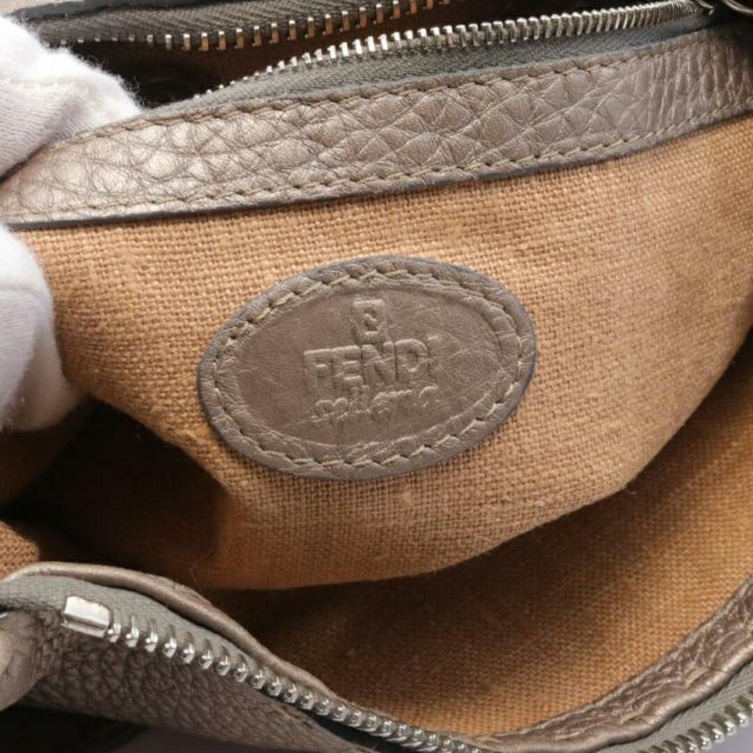 FENDI - セレリア ショルダーバッグ レザー グレーベージュ メタリック ...