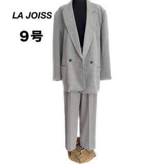 LA JOISS パンツスーツ レディース グレー 9号サイズ ダブルジャケット