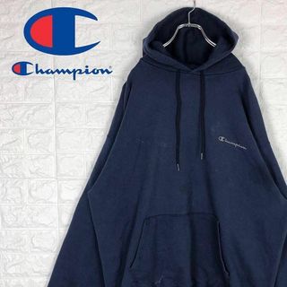 チャンピオン(Champion)のチャンピオン ビッグサイズ プルオーバーパーカー 胸ロゴ 刺繍ワンポイントロゴ(パーカー)