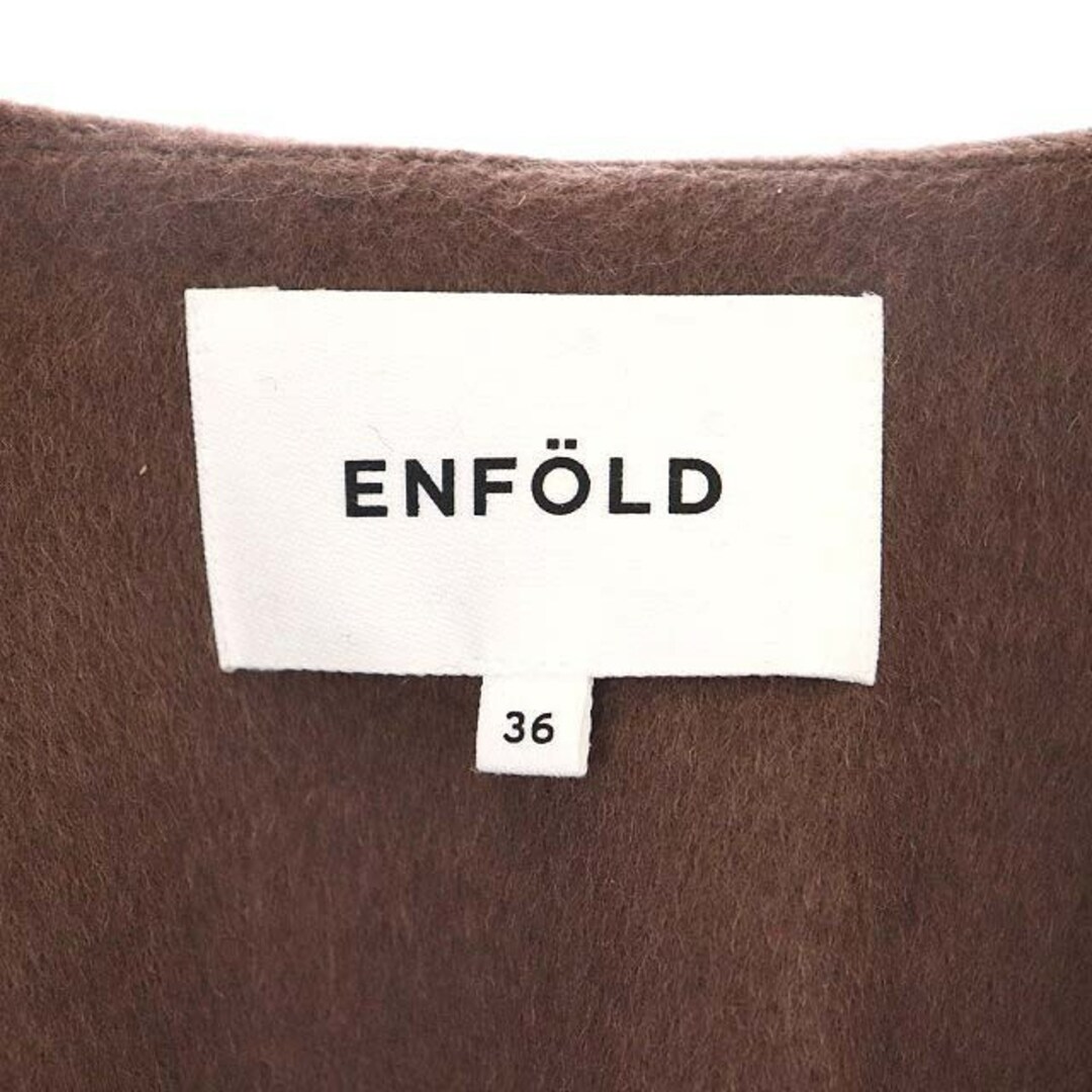 ENFOLD(エンフォルド)のエンフォルド 22AW NO-COLLAR COAT ノーカラーコート 36 レディースのジャケット/アウター(ロングコート)の商品写真