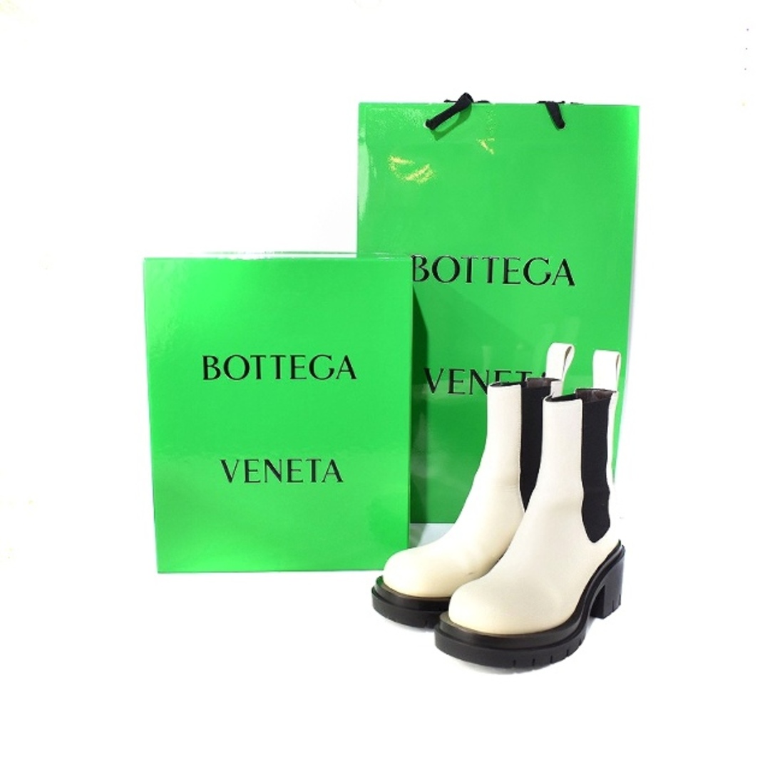 Bottega Veneta - BOTTEGA VENETA ラグ サイドゴア レザー ブーツ 36の