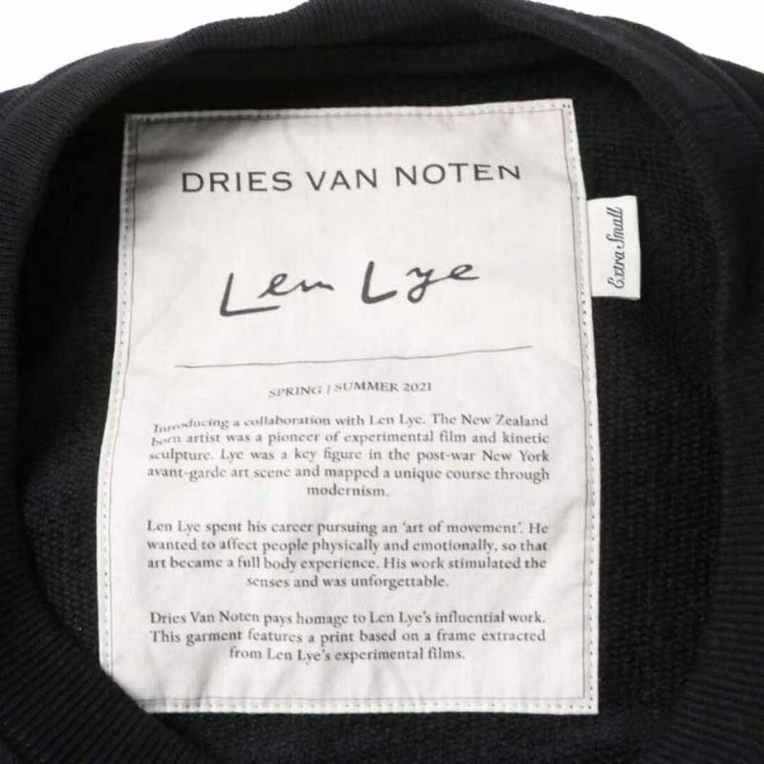 DRIES VAN NOTEN(ドリスヴァンノッテン)のドリスヴァンノッテン Len Lye 21SS スウェット XS 五分袖 黒 メンズのトップス(その他)の商品写真