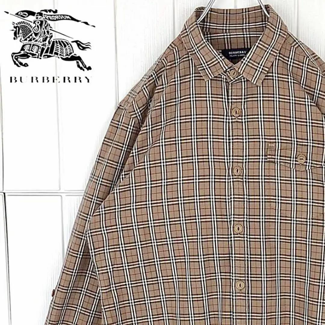 BURBERRY(バーバリー)のバーバリー ブラックレーベル 長袖チェックシャツ ゆるだぼ 人気デザイン メンズのトップス(シャツ)の商品写真