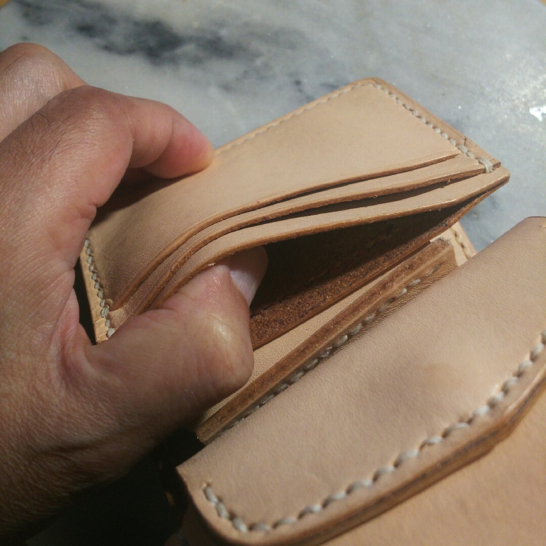 ハンドメイド 2つ折り財布 ショートウォレット バイカーズウォレット