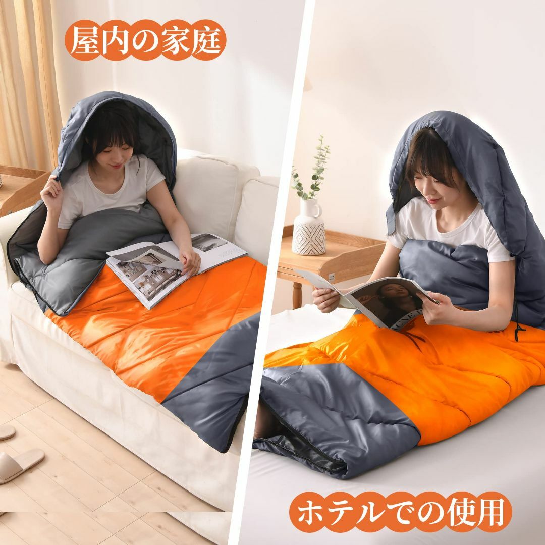 Cozyone 寝袋 シュラフ 封筒型 軽量 保温 210T防水 -15度耐寒  スポーツ/アウトドアのアウトドア(寝袋/寝具)の商品写真