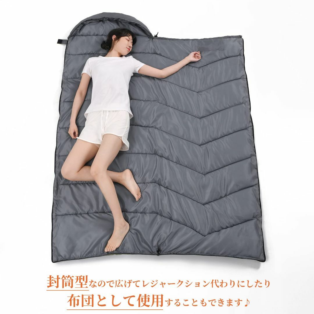 Cozyone 寝袋 シュラフ 封筒型 軽量 保温 210T防水 -15度耐寒  スポーツ/アウトドアのアウトドア(寝袋/寝具)の商品写真