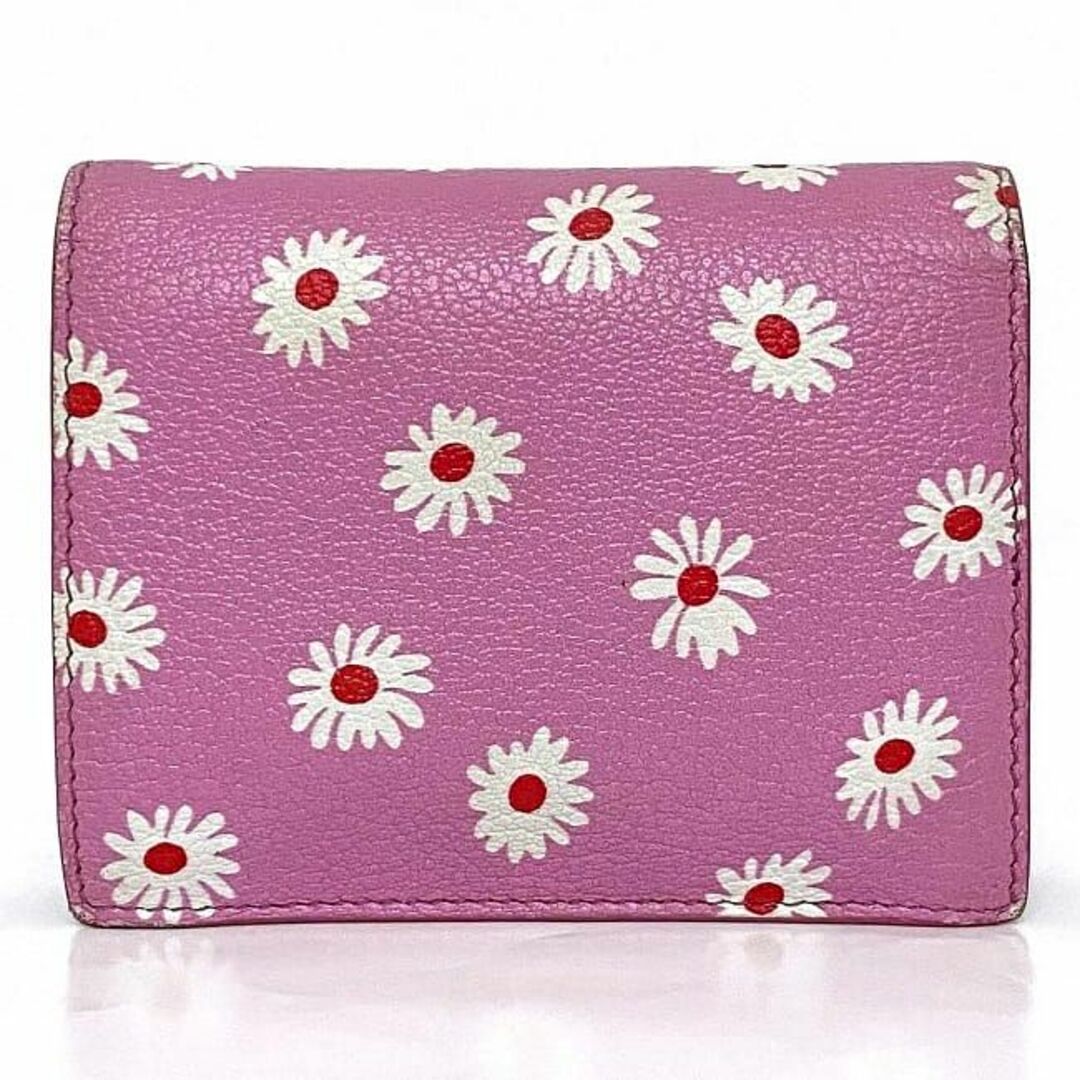 ミュウミュウ 二つ折り 財布 ピンク ホワイト 花柄